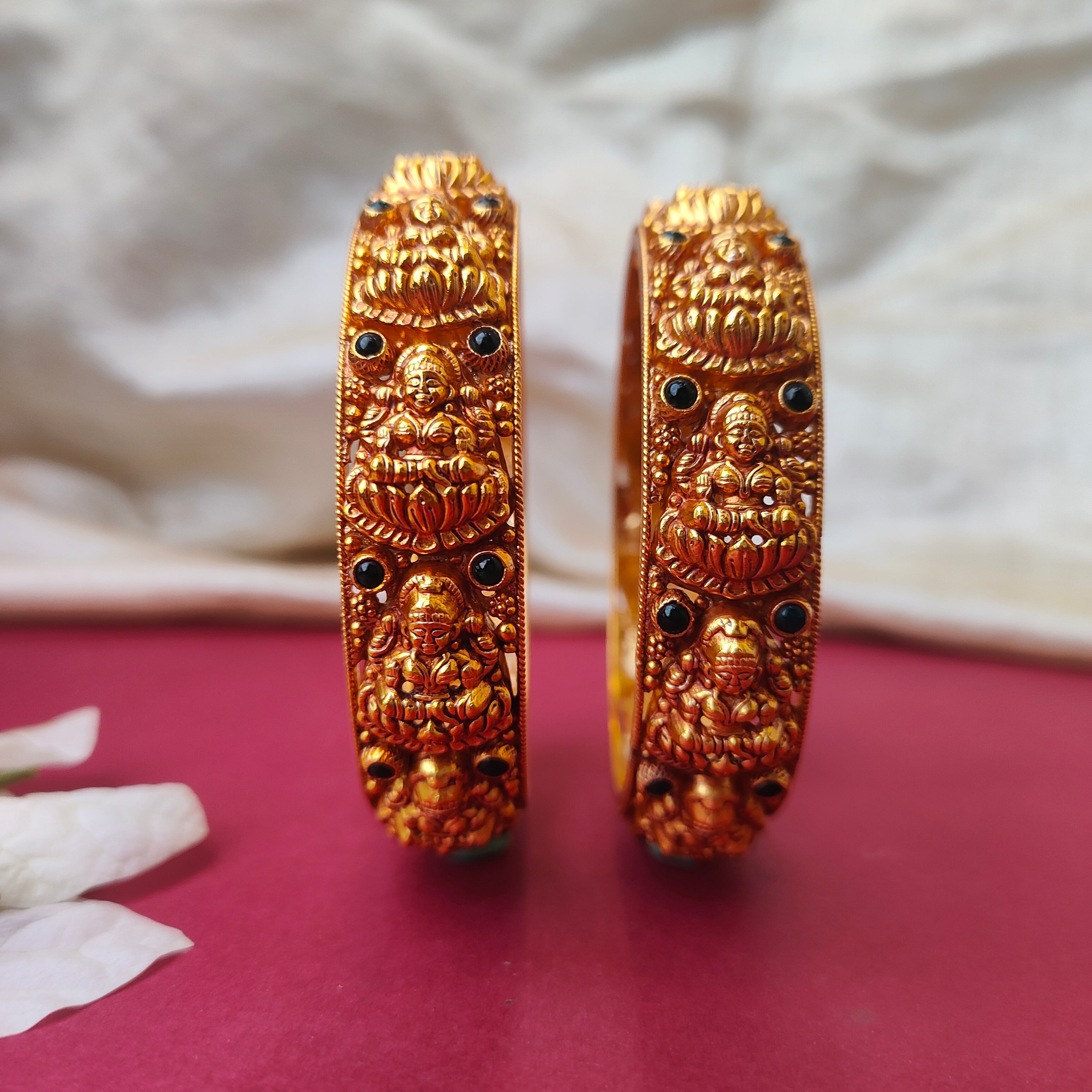 Ma Lakshmi Nakshi Silver Bangle - 0025 (2.4 Pair) - BCOS Its Silver