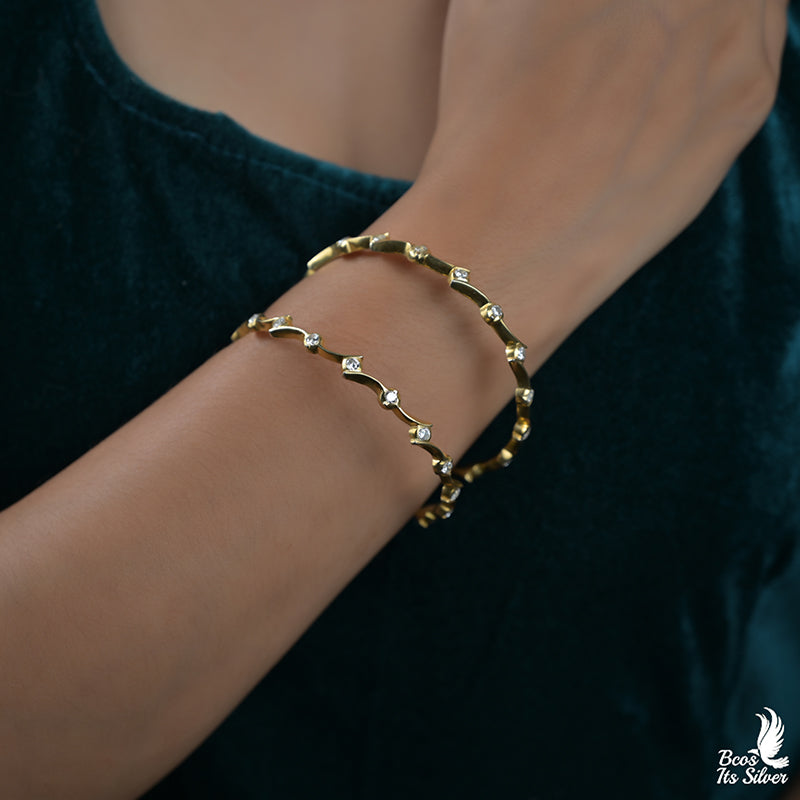 Gold Plated Bangle - 4622