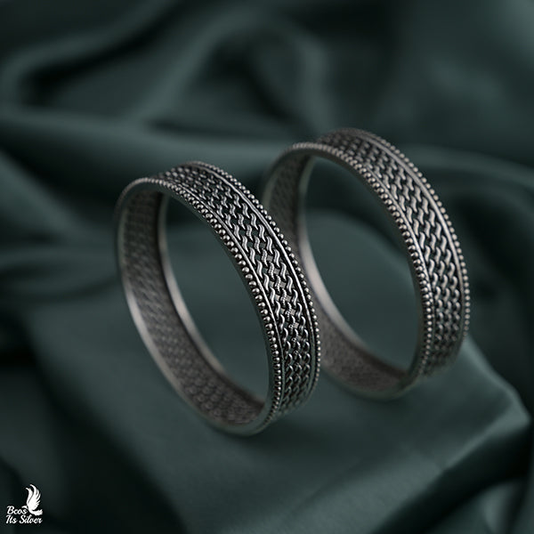 Pure 925 Silver Bangle- 0497