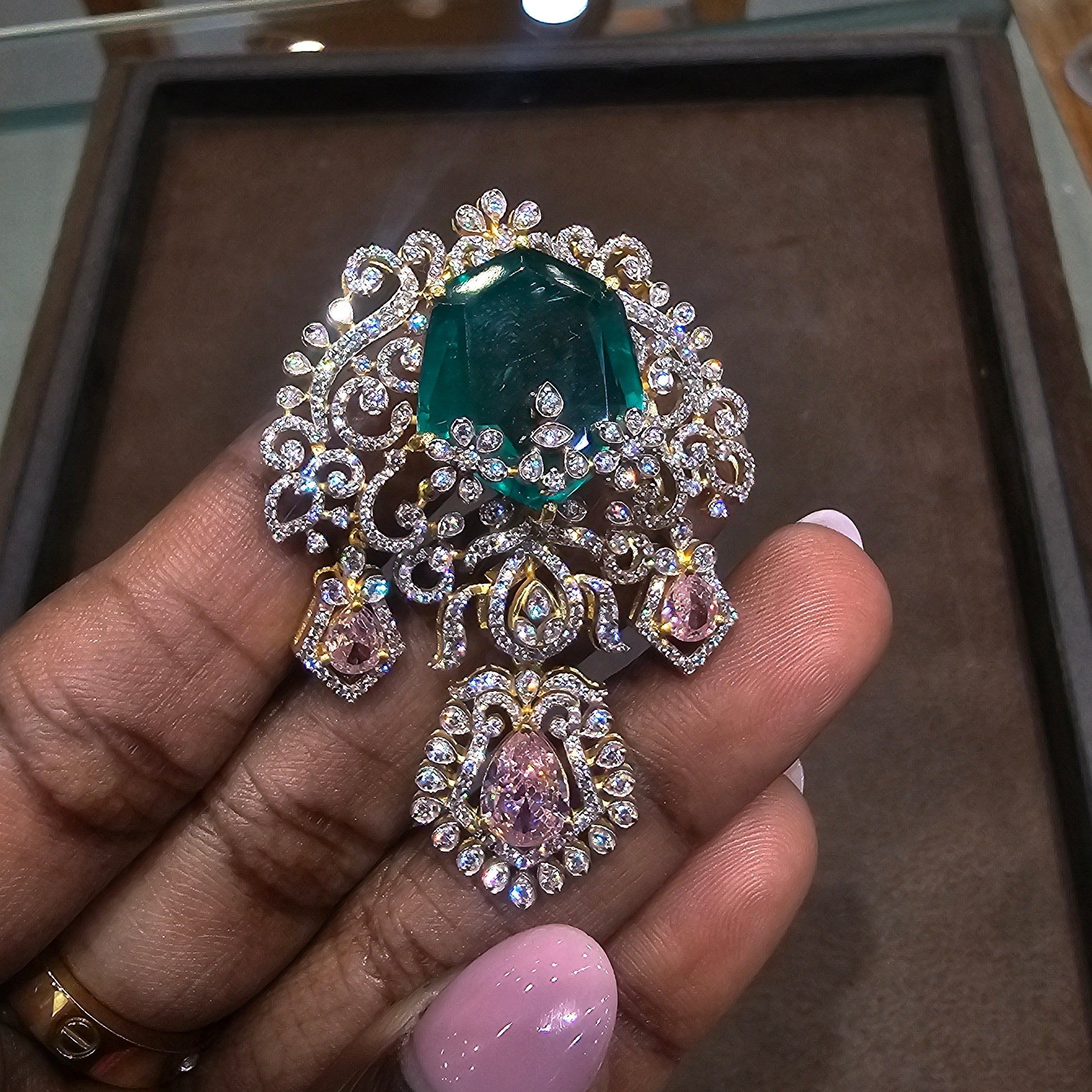 Theia diamond Look alike Pendant - 0302 Made to order - BCOS Its Silver