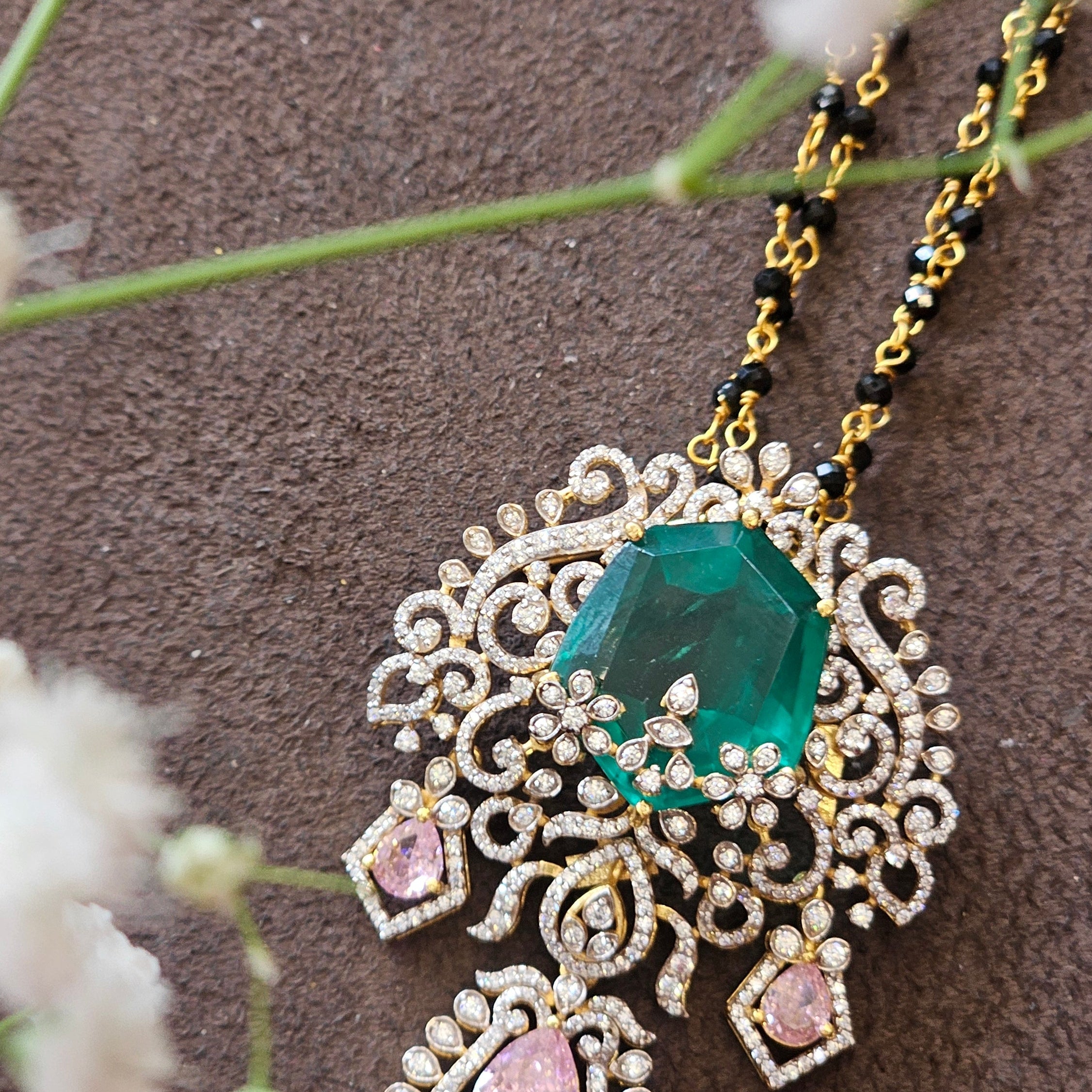 Theia diamond Look alike Pendant - 0302 Made to order - BCOS Its Silver