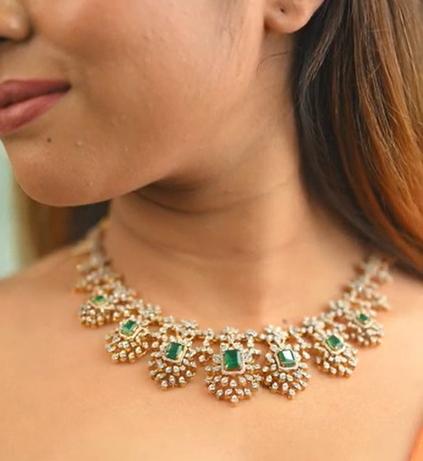 Theia Diamond Look Necklace - 0135 - BCOS Its Silver