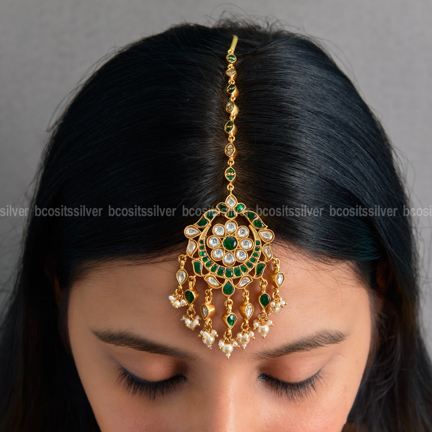 Gold Plated Bridal Tikka - 0757