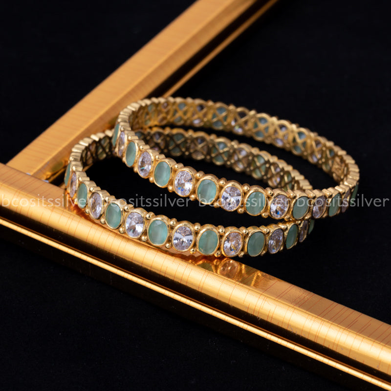 Gold Plated Syanthana Bangle - 1742 - Size 2.6