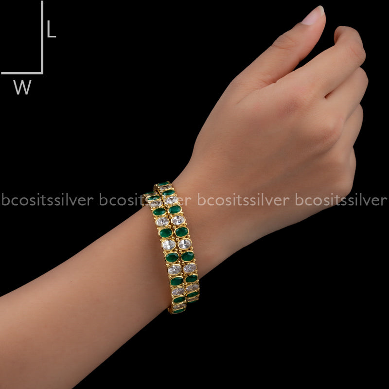 Gold Plated Eniya Bangle - 1743 - Size 2.6