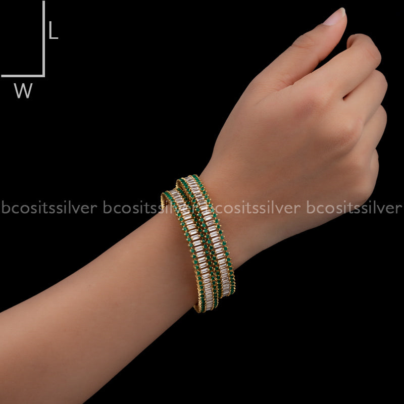 Gold Plated Manjal Bangle - 1744 - Size 2.6