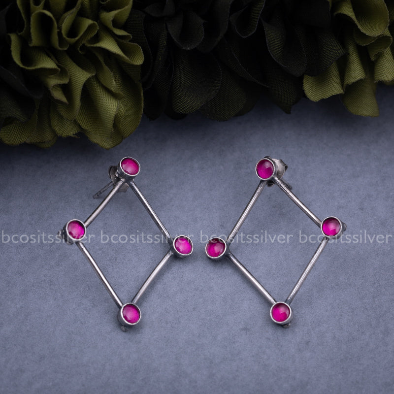 OXIDIZED MOHINI EARRINGS - 1868