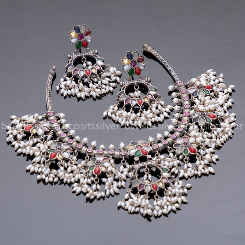 Oxidized Navarathana Guttapusalu -2169 - ( MADE TO ORDER )