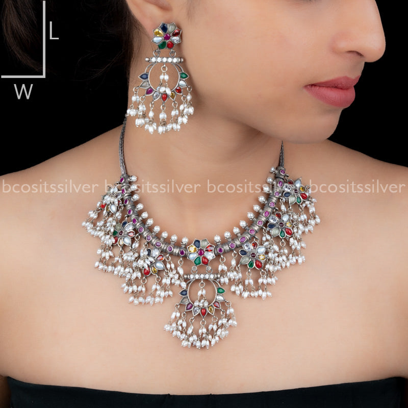 Oxidized Navarathana Guttapusalu -2169 - ( MADE TO ORDER )