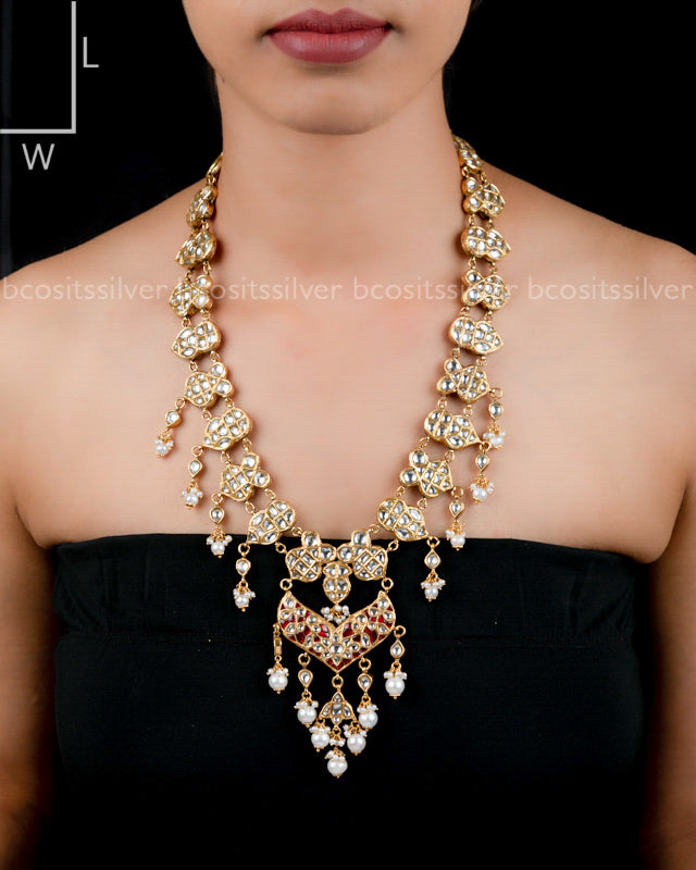 Pure 925 Silver Kundan Jaadu Haram- 3602
