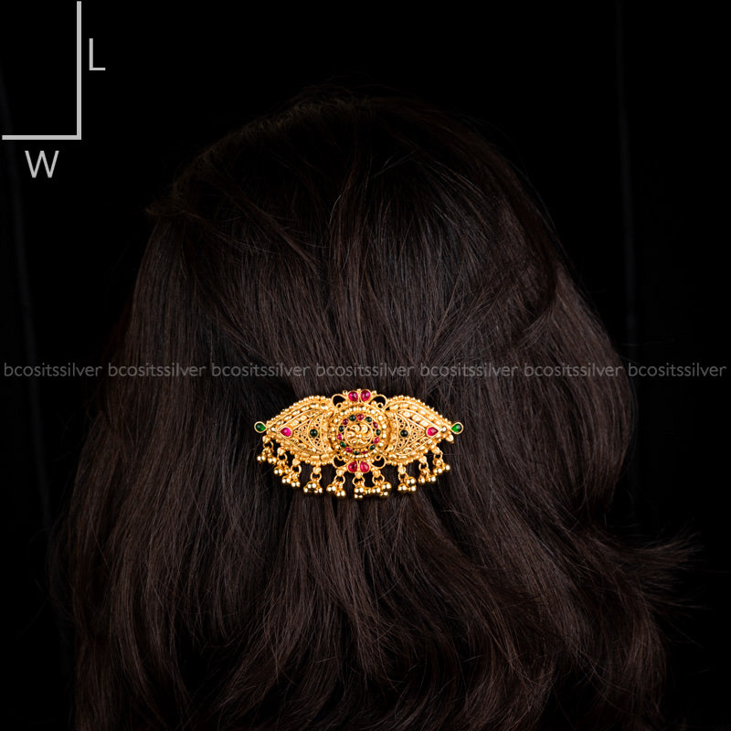 925 Silver gold plated Hair Clip - 5681