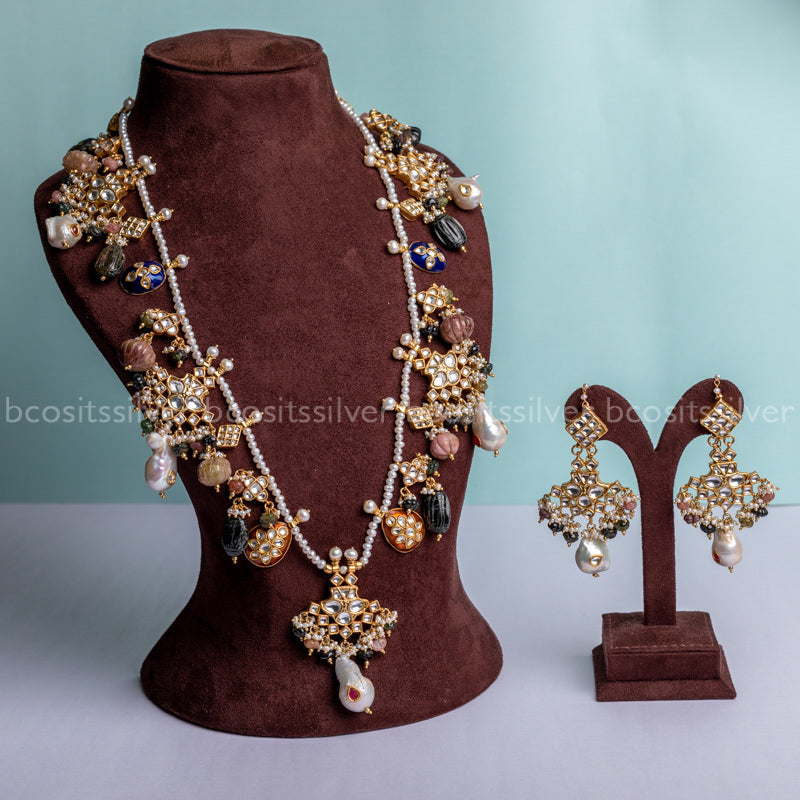 Pure 925 Silver Bridal Maharani Haram - 5767