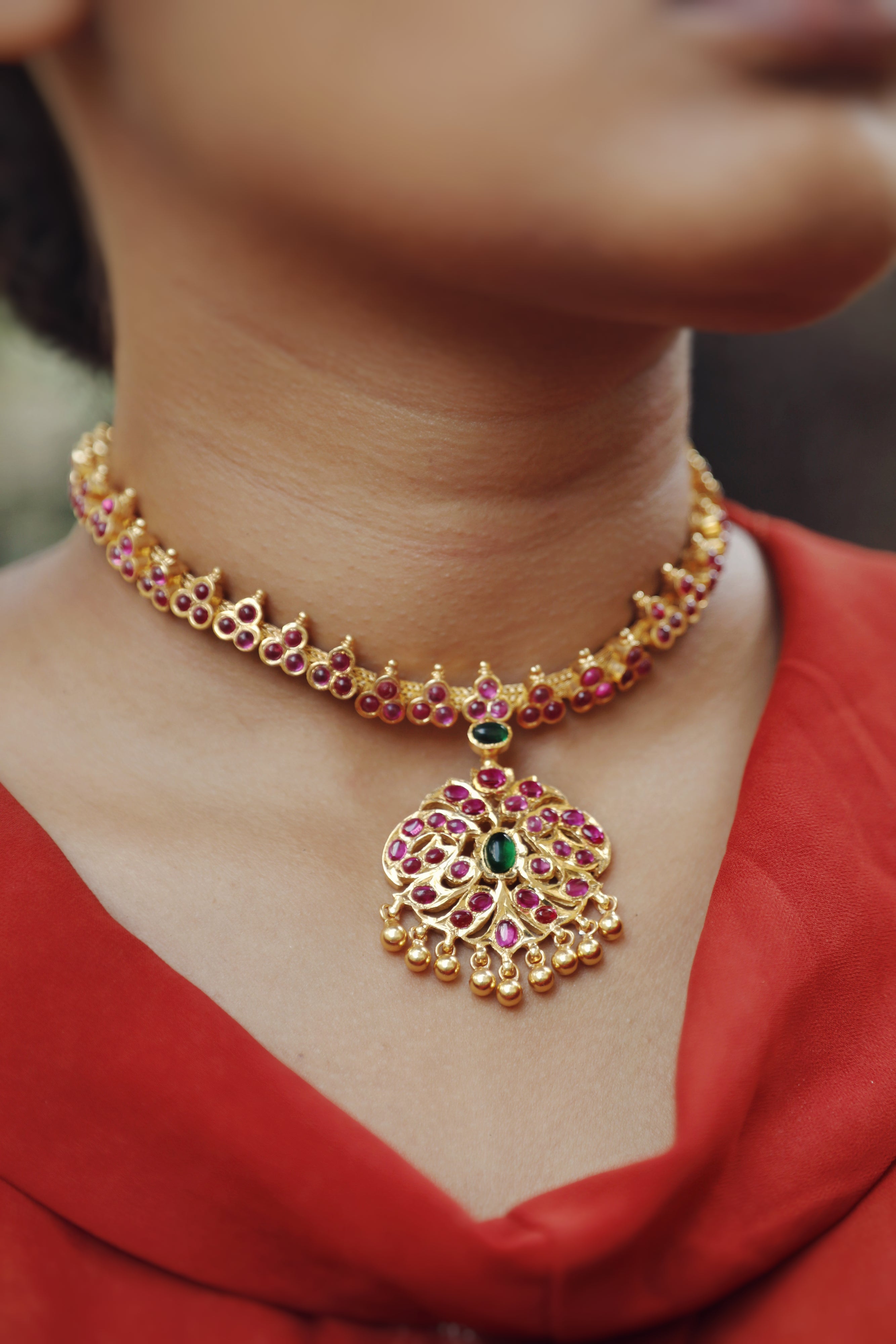 925 Silver Close Settings Attigai - 5804