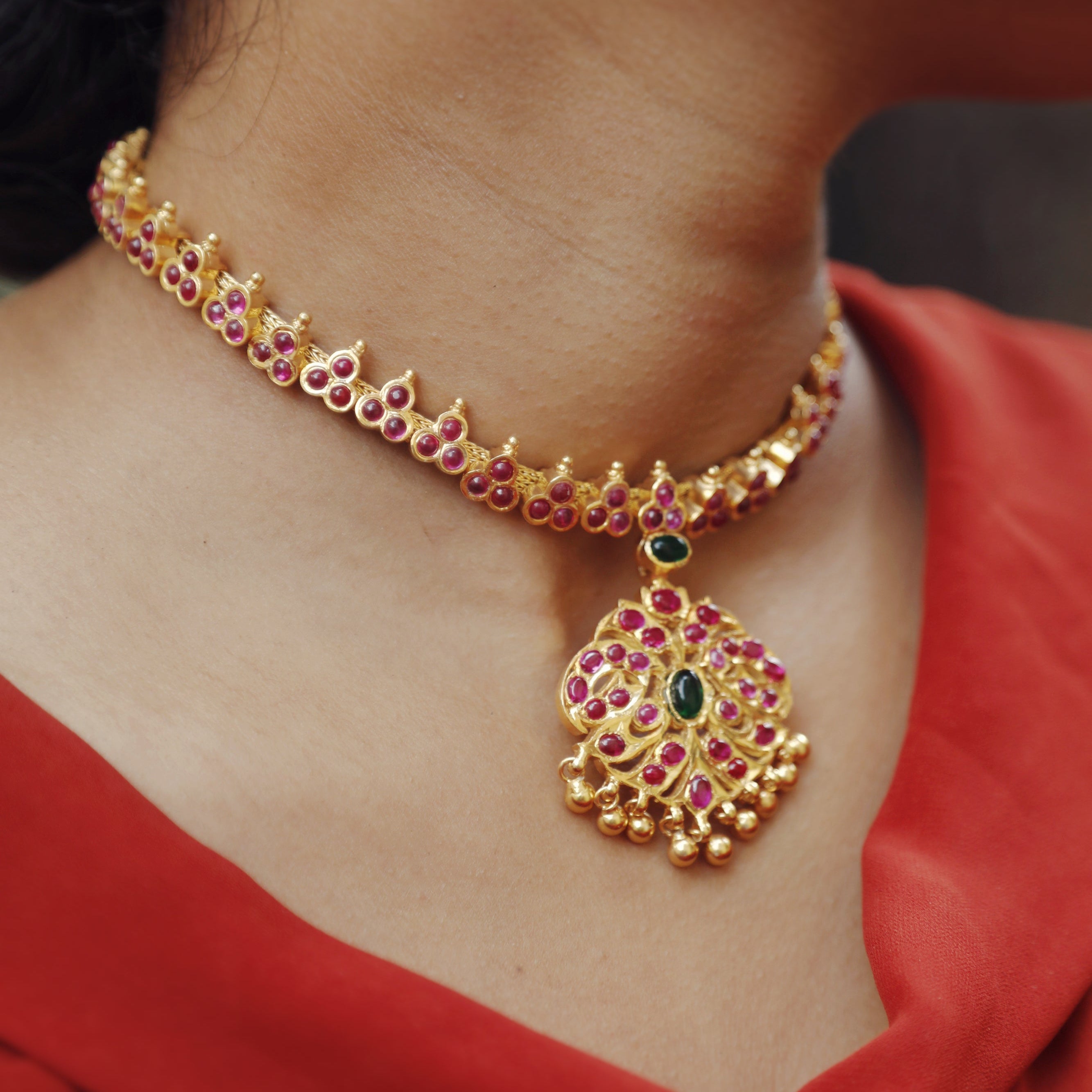 925 Silver Close Settings Attigai - 5804