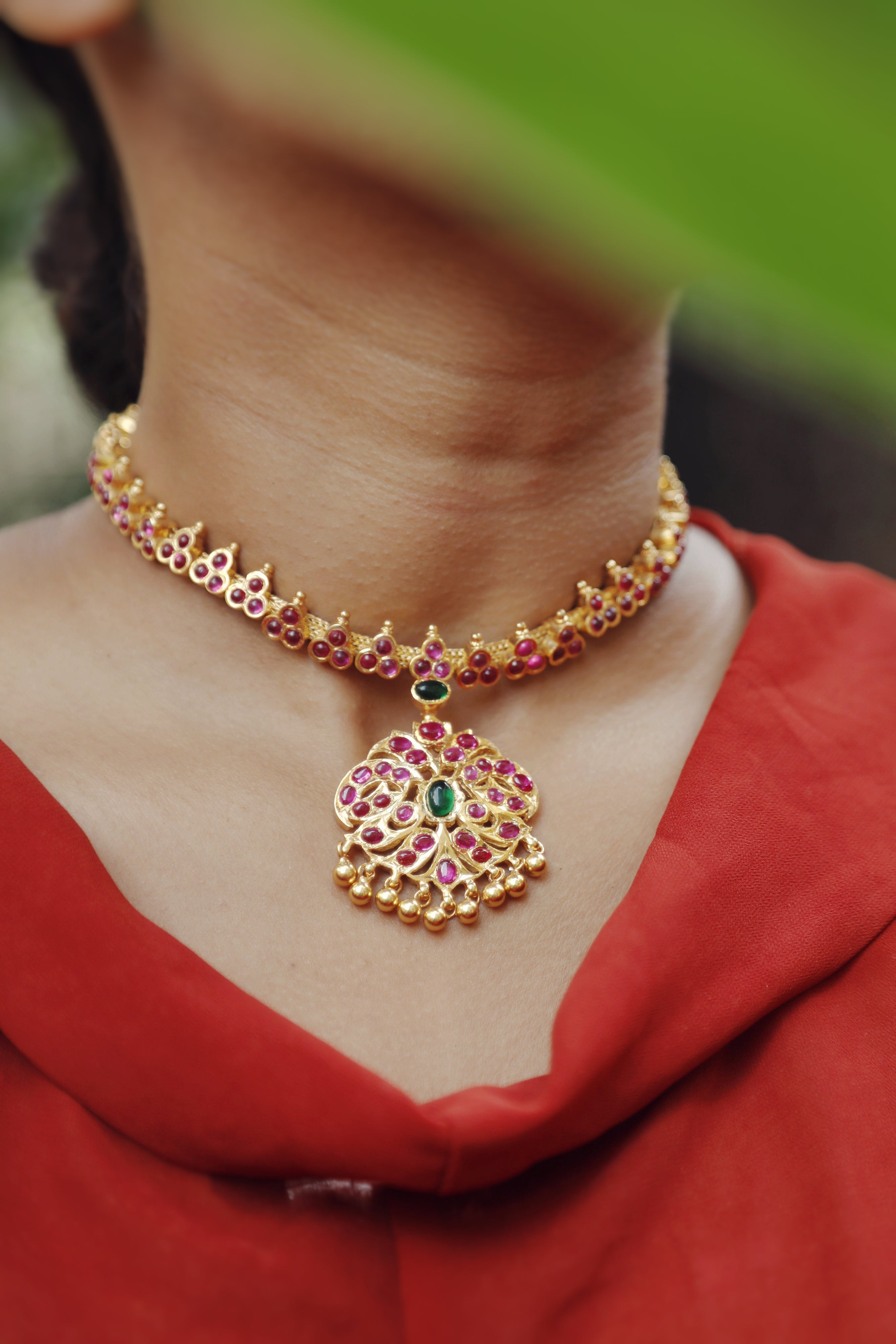 925 Silver Close Settings Attigai - 5804