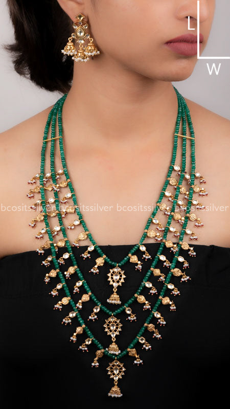 925 Silver Beads Satlada Haram - 859