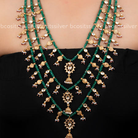 925 Silver Beads Satlada Haram - 859