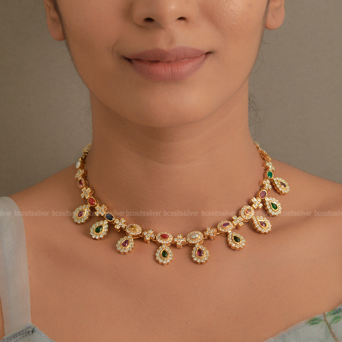 925 Silver Navaratri Neckpiece - 1437