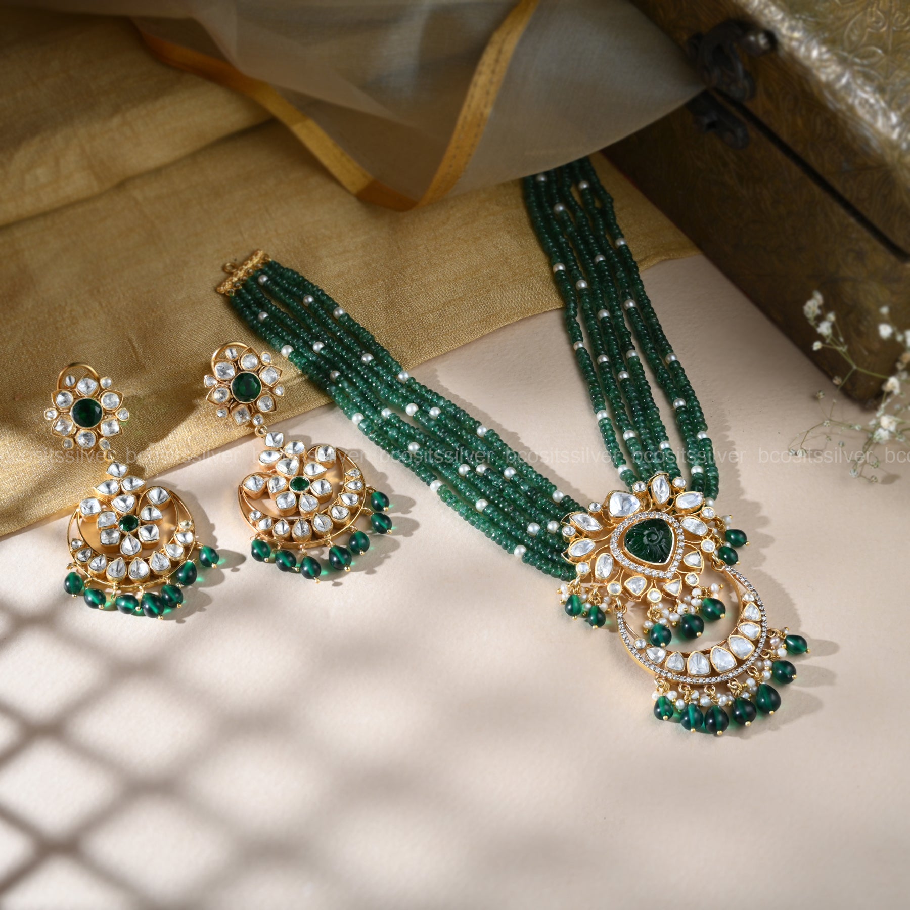 925 Silver Victorian Beads Necklace- 2205