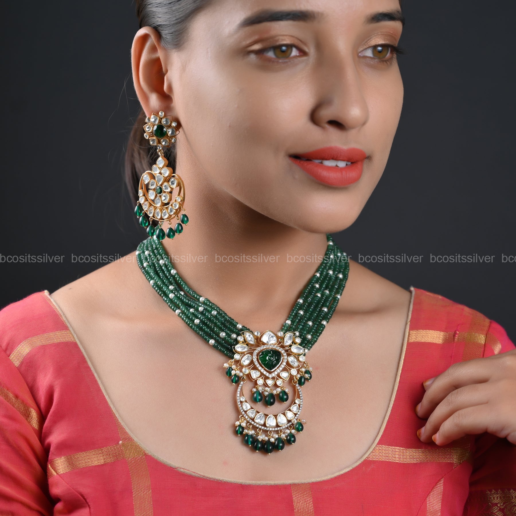 925 Silver Victorian Beads Necklace- 2205