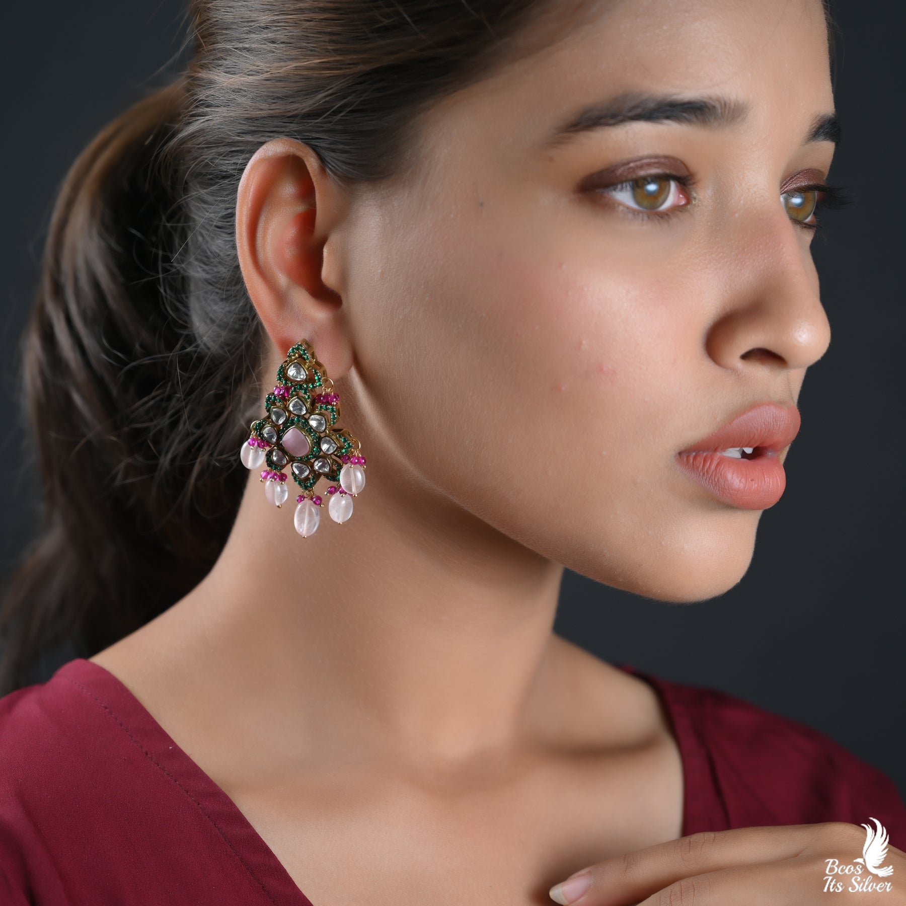 925 Silver Victorian Chandbali - 2719