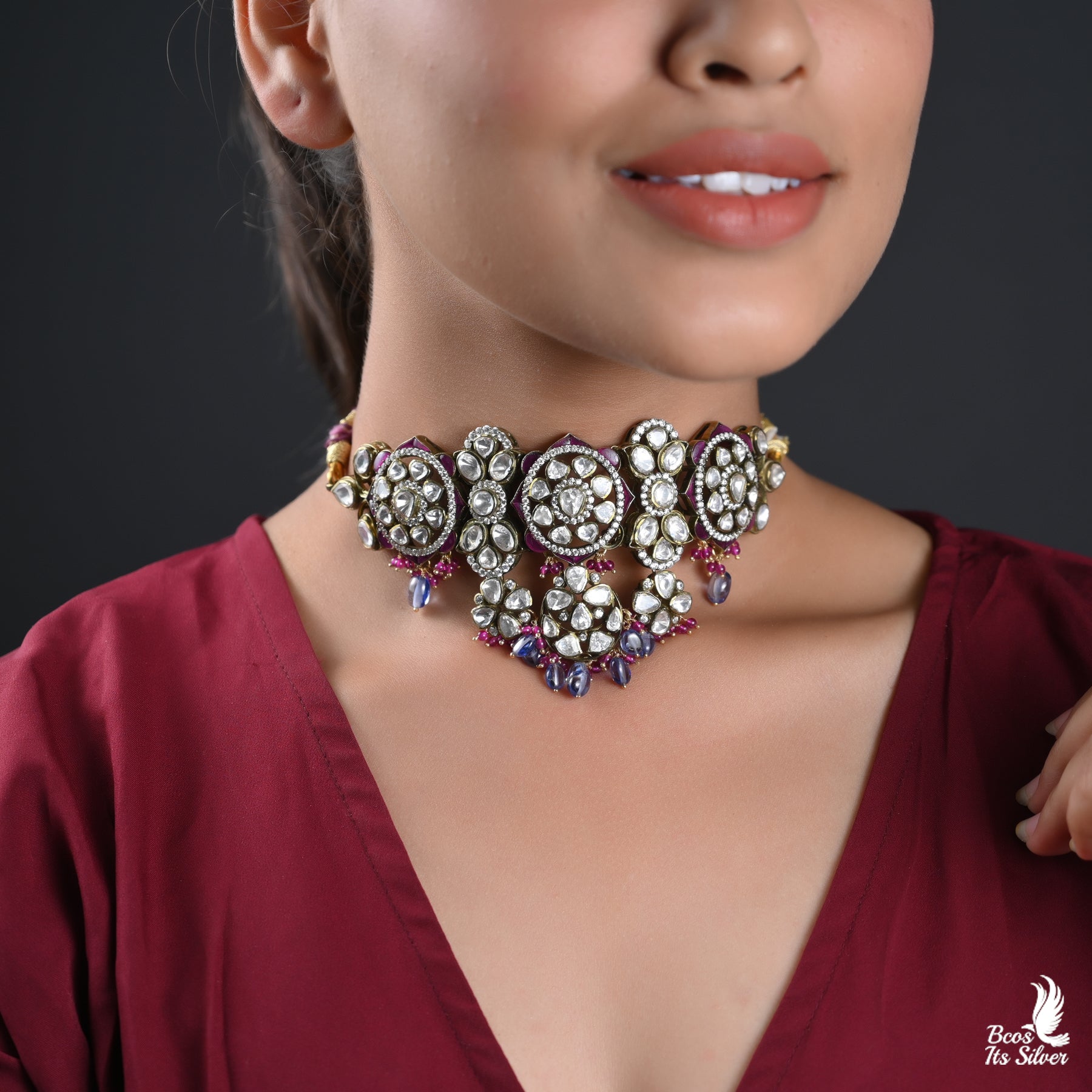 925 Silver Victorian Choker - 2712
