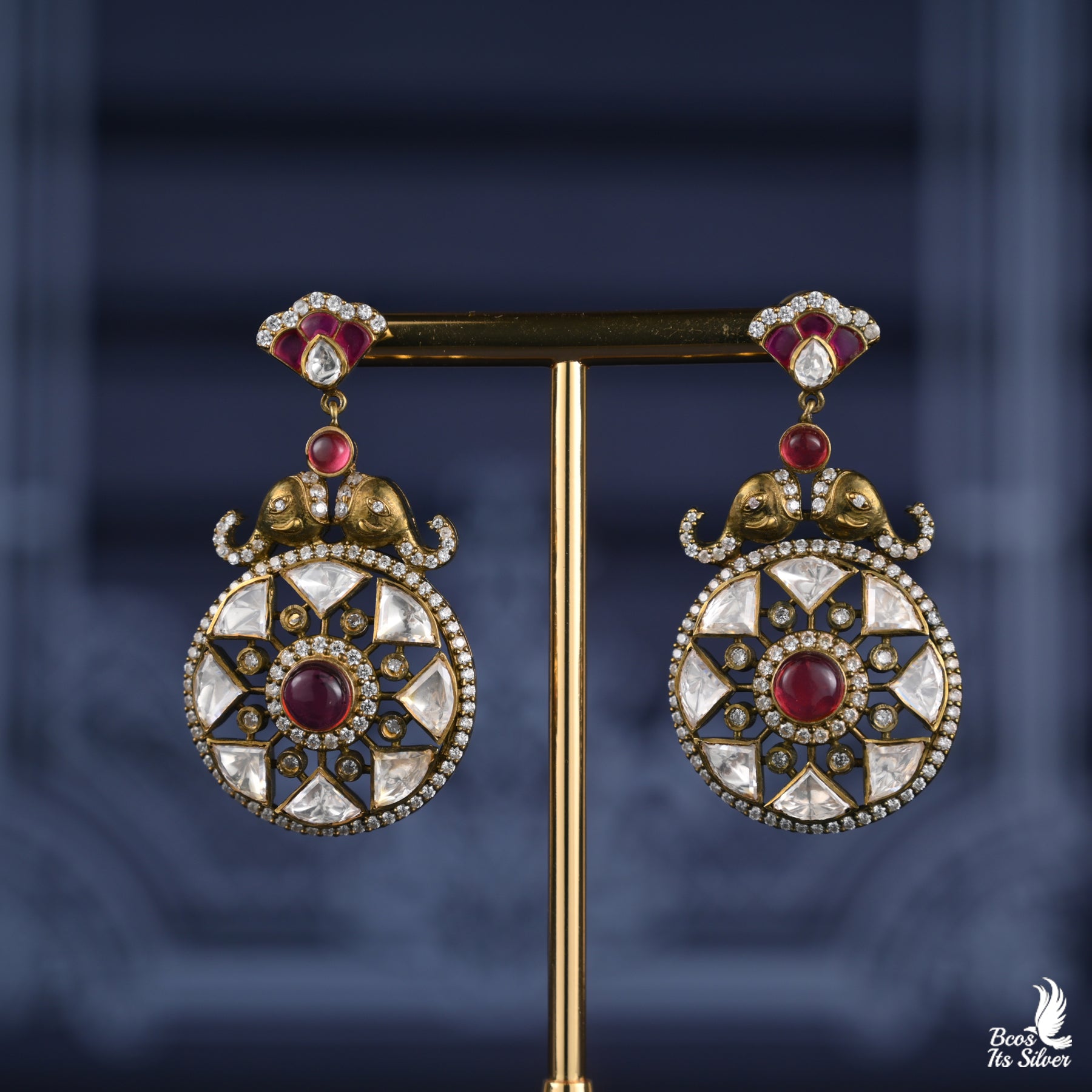 925 Silver Victorian Earring - 2716