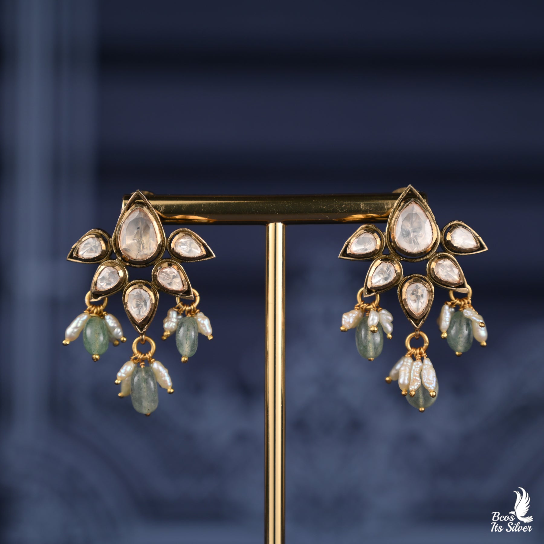 925 Silver Victorian Earstud- 2721