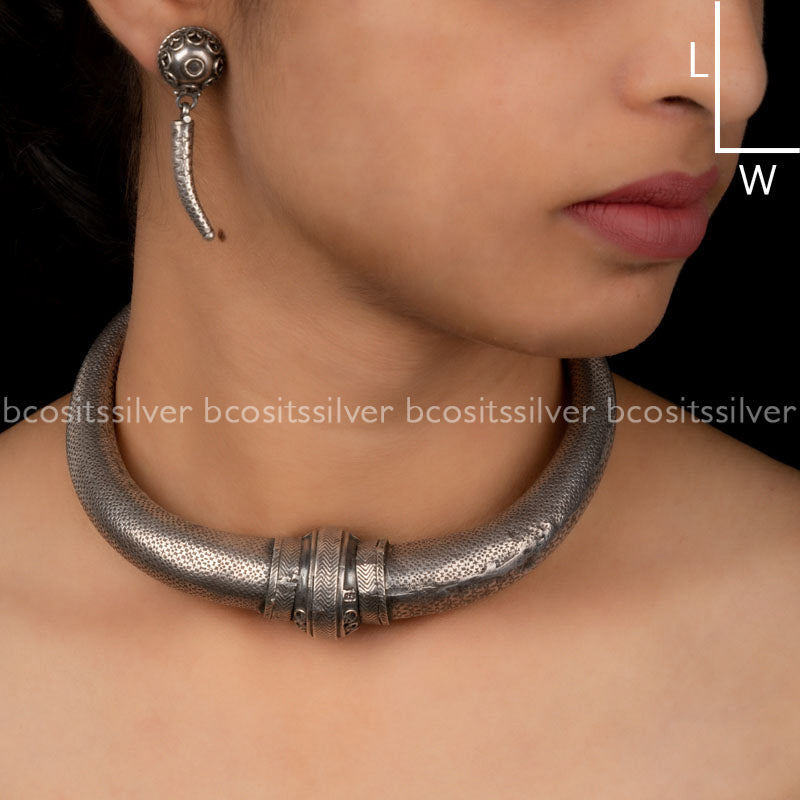 925 Silver Oxidized Tribal Kante Set - 980