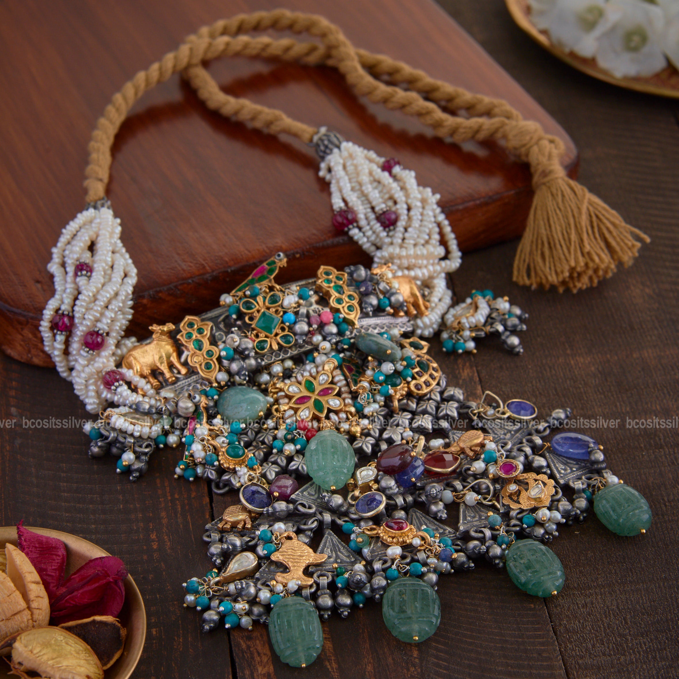 925 Silver Yashoda Necklace- 1866