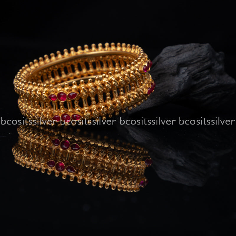 Gold Plated Broad Bangle - 692