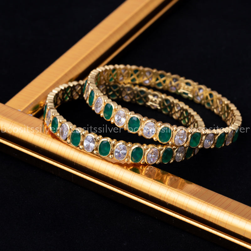 Gold Plated Eniya Bangle - 1743 - Size 2.6