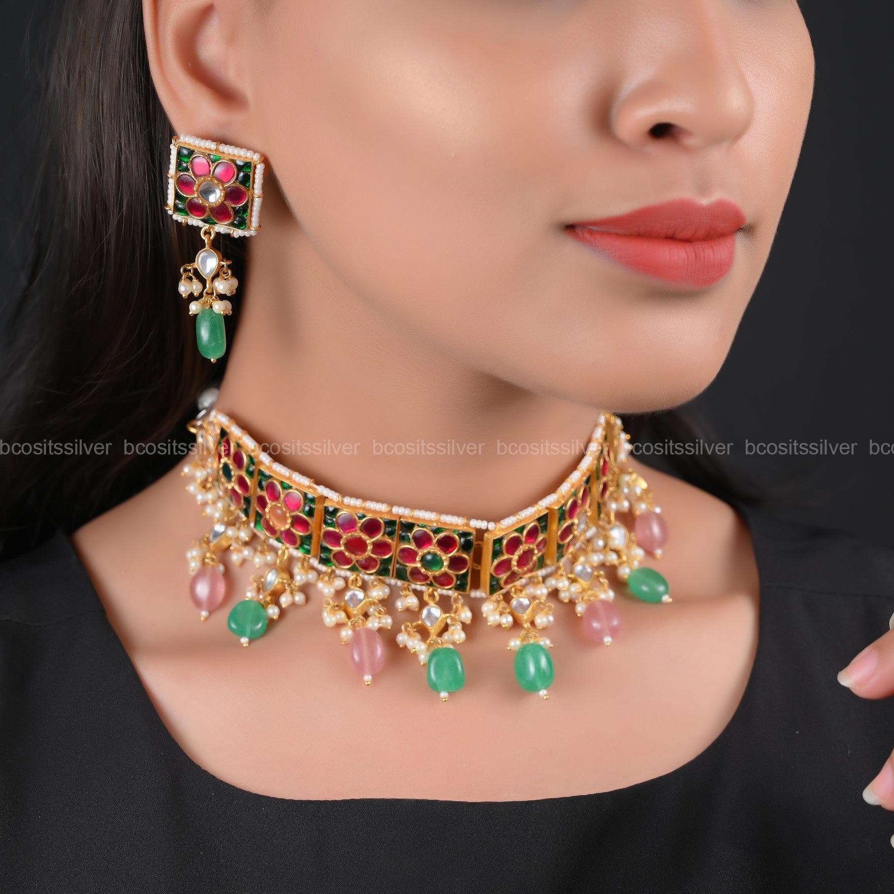 Gold Plated Kundan Choker - 5776
