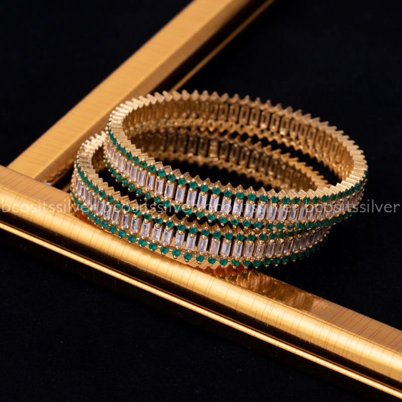 Gold Plated Manjal Bangle - 1744 - Size 2.6