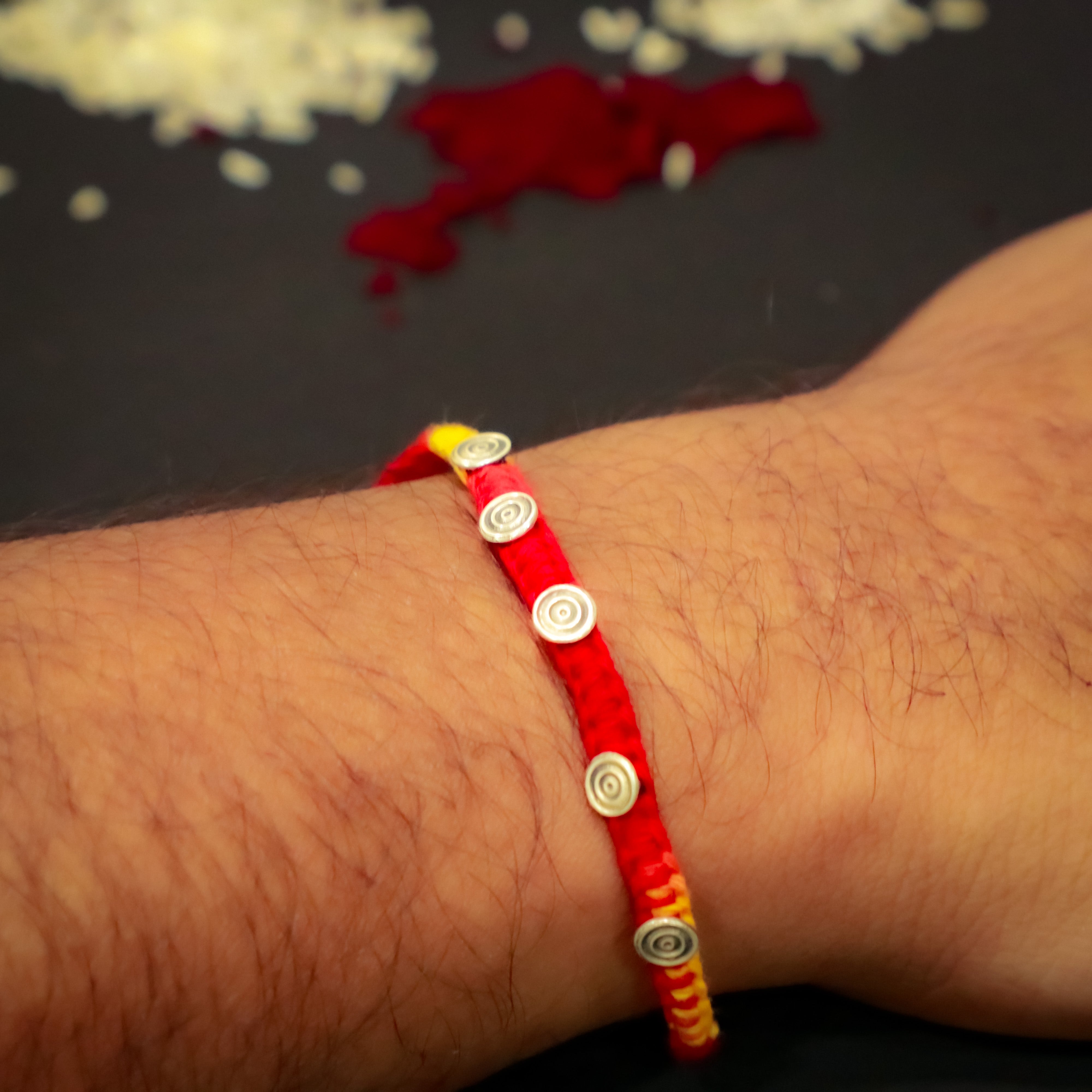 925 Silver Swirl Rakhi - 4114