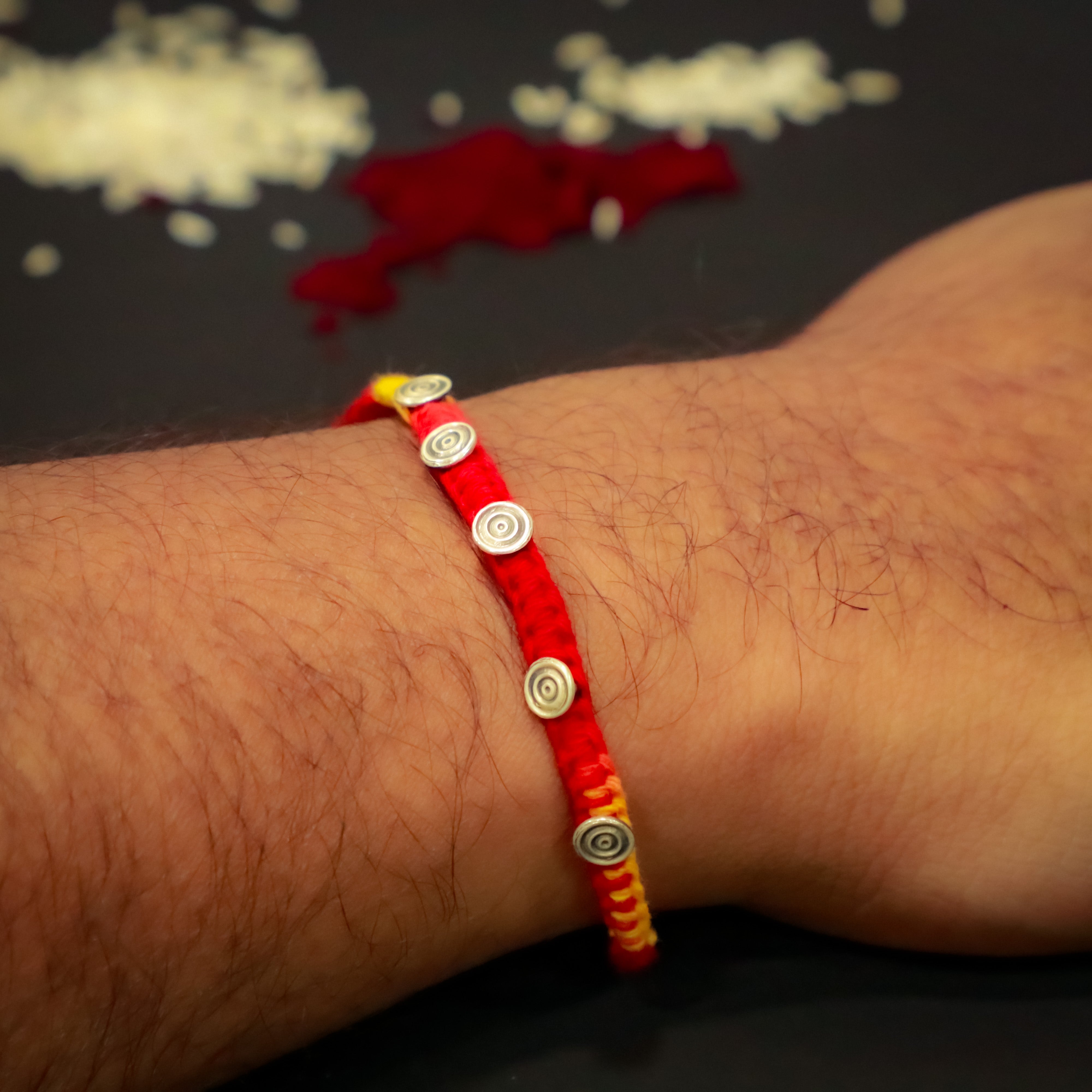 925 Silver Swirl Rakhi - 4114