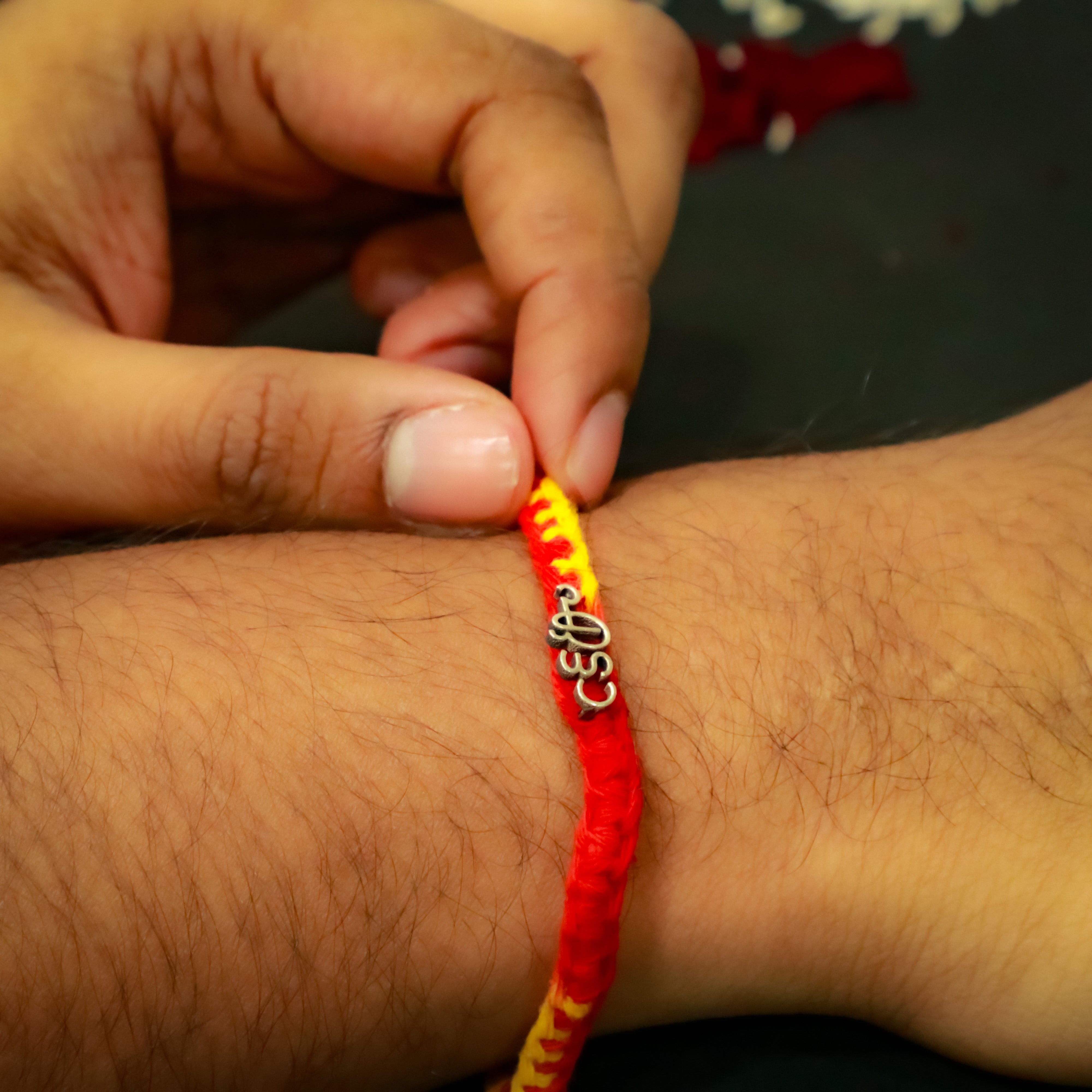 925 Silver Malayalam Etta Rakhi 4104