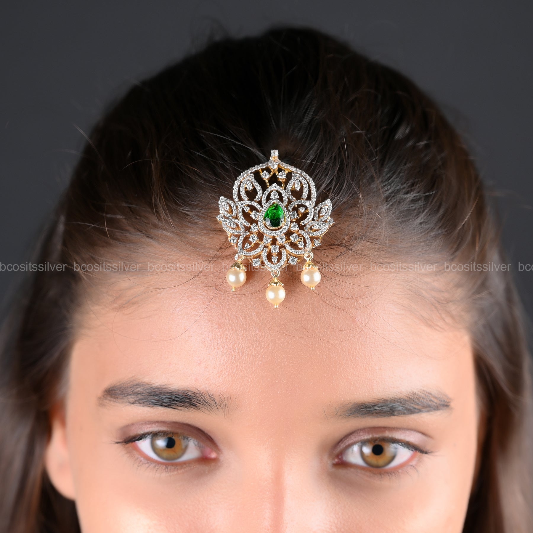 Theia Diamond look Tikka / Pendent - 6444 - ( MADE TO ORDER )