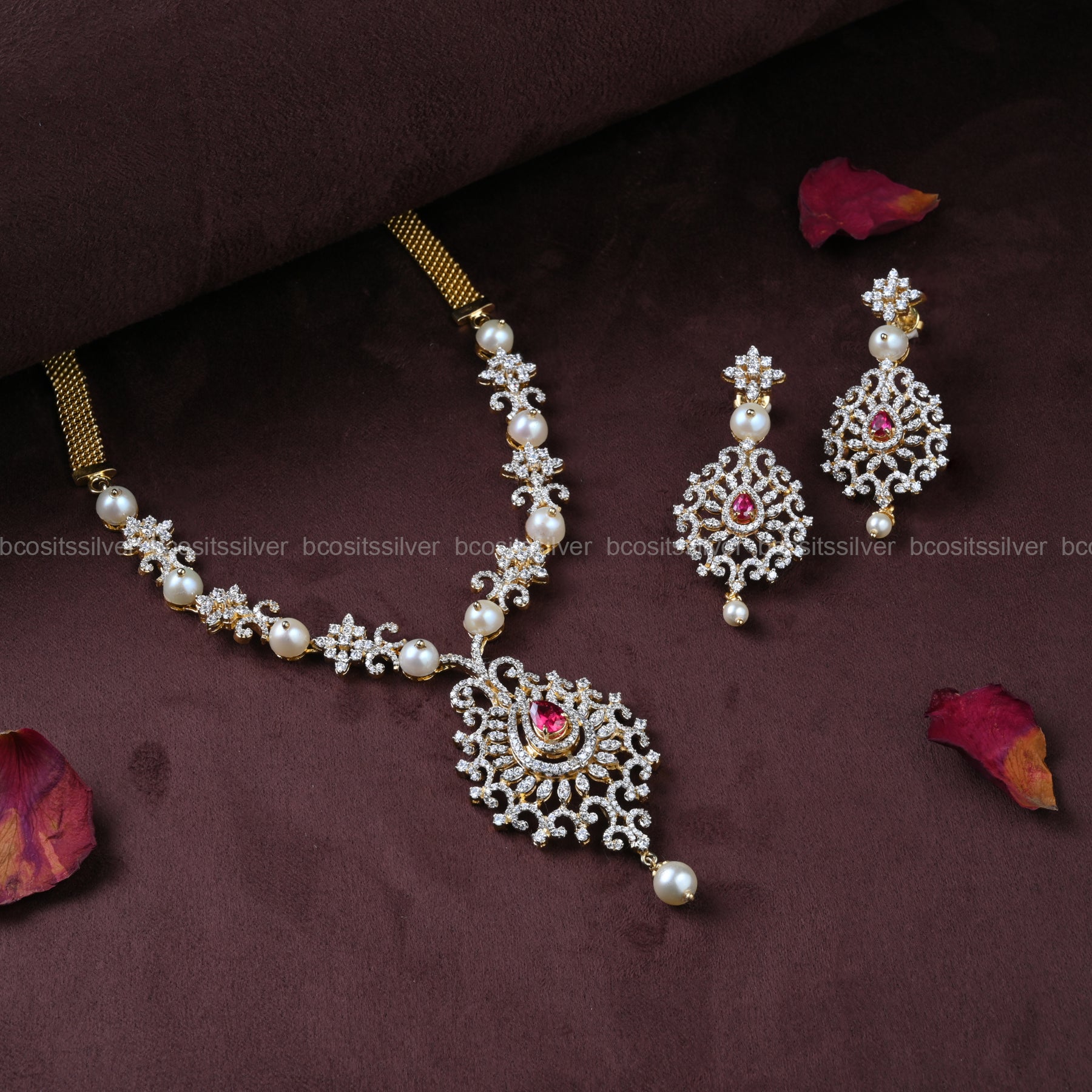 Theia Diamond Look  Necklace - 4576