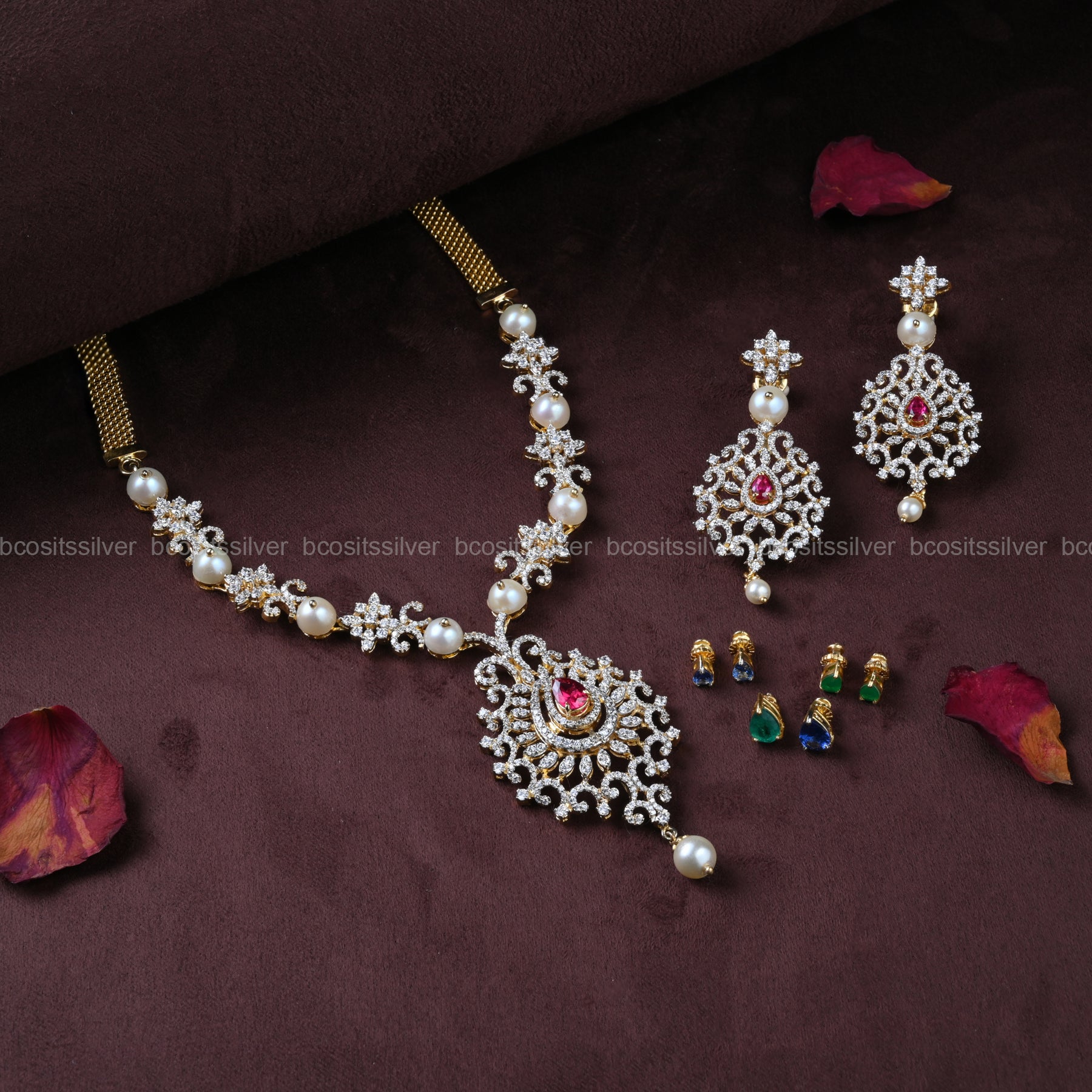 Theia Diamond Look Necklace - 4576