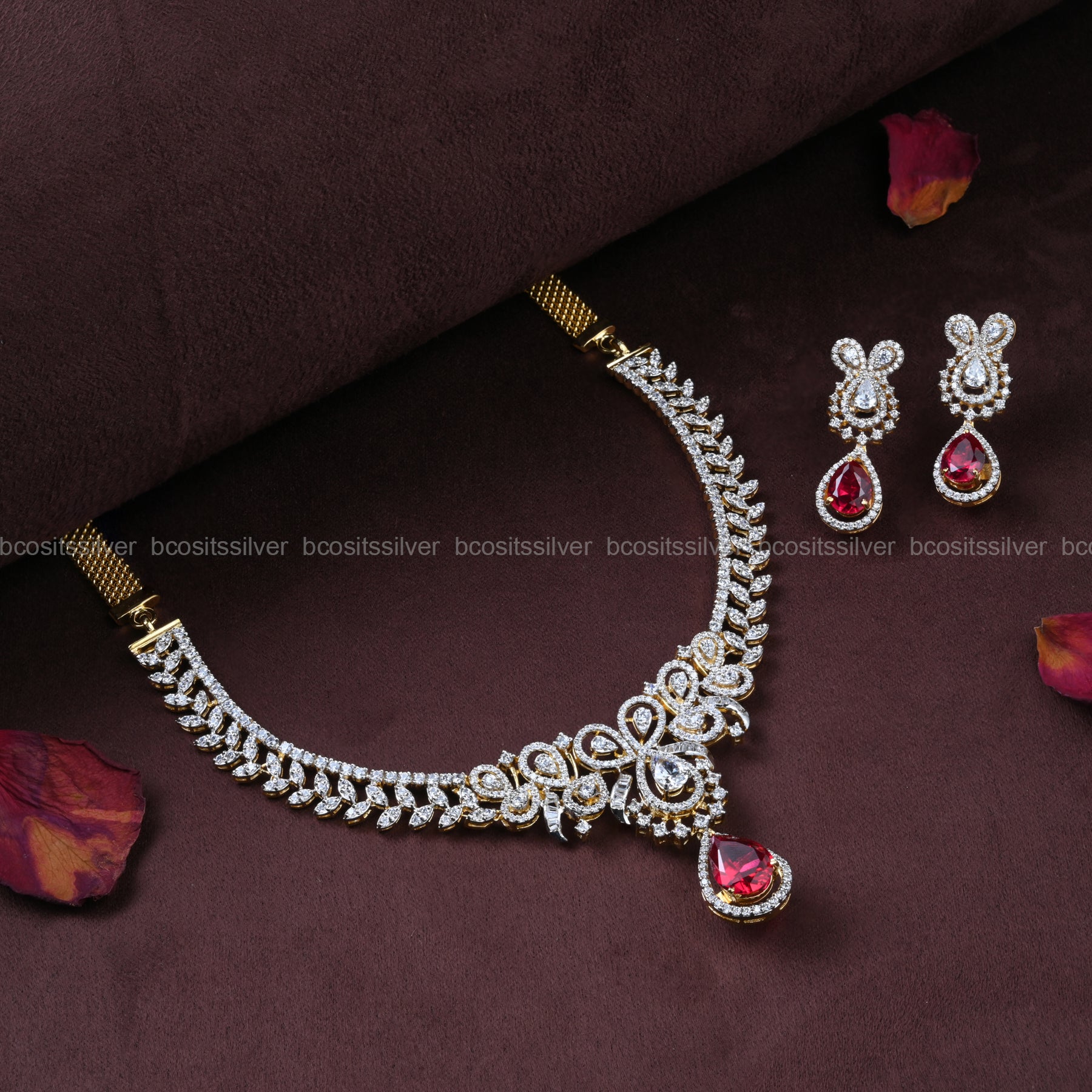 Theia Diamond Look Necklace - 301 - (Made To Order)
