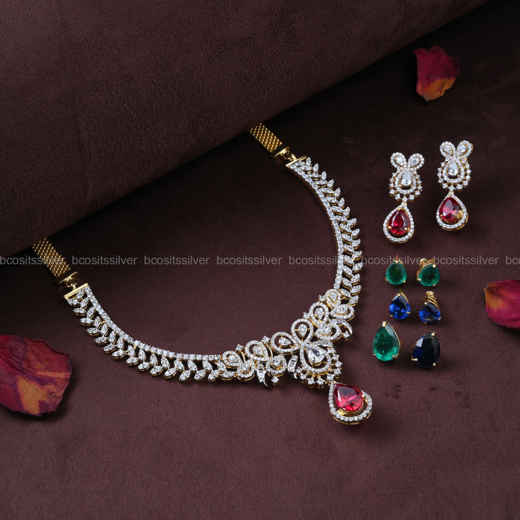 Theia Diamond Look Necklace - 301 - (Made To Order)