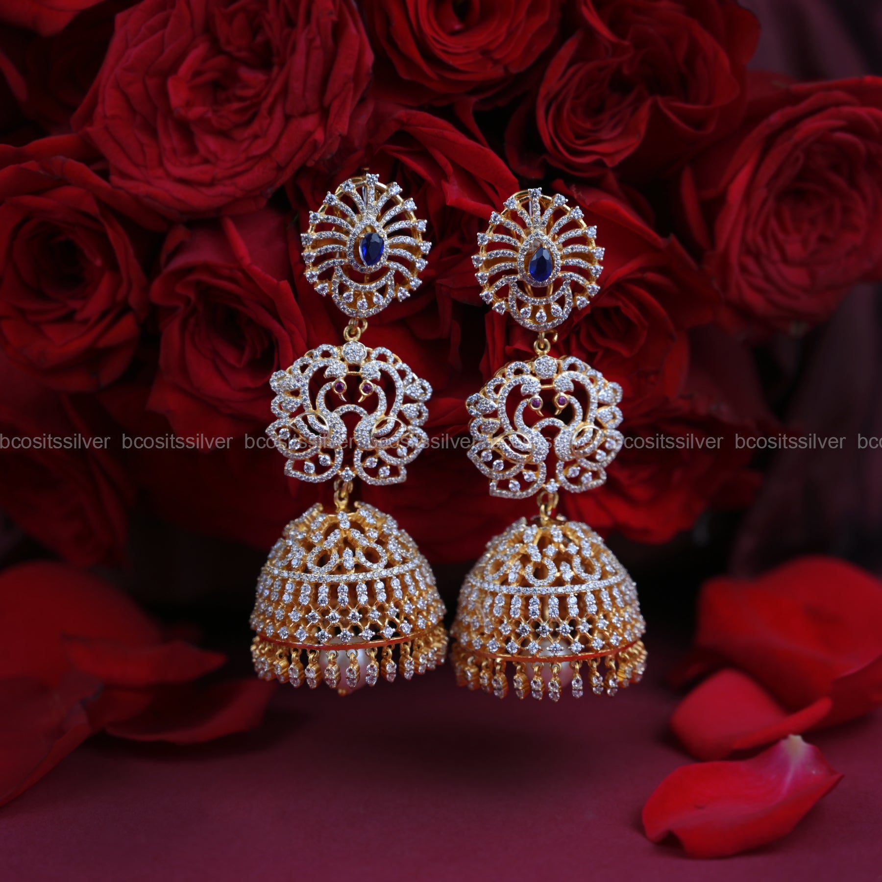 Theia Diamond look Jhumka - 6485