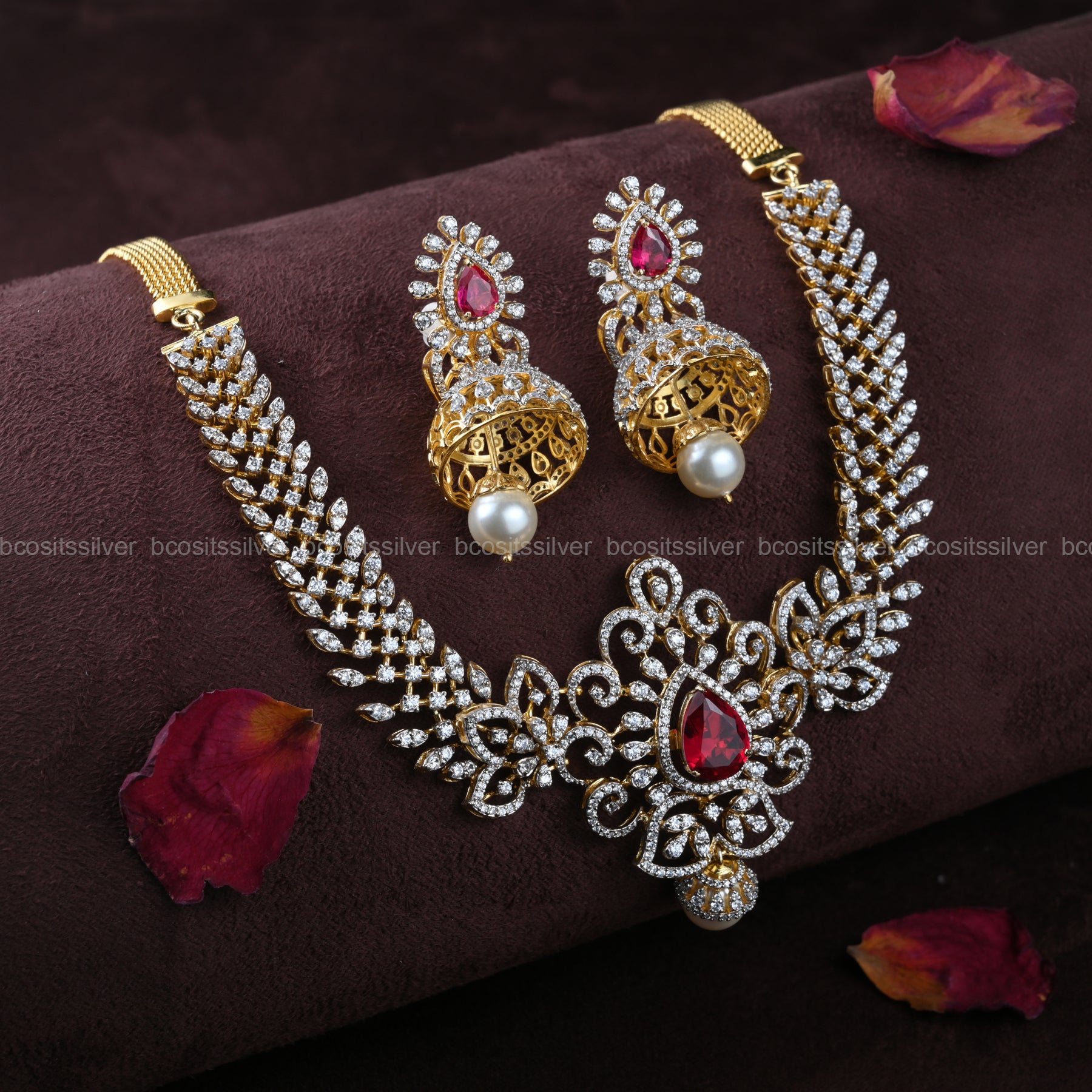 Theia Diamond Look Necklace - 302 - (Made To Order)