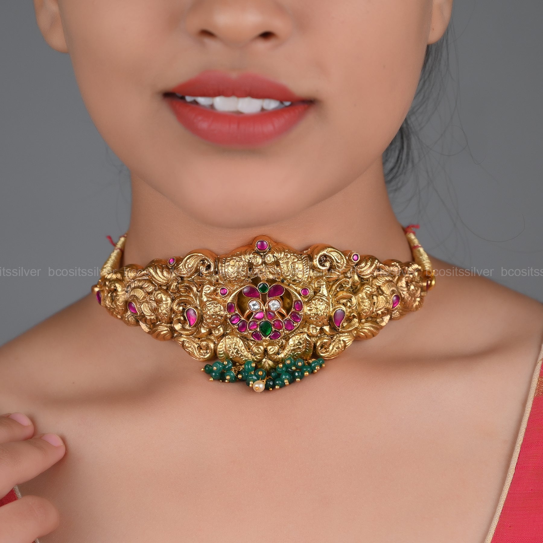 Gold Plated Kundan Choker - 5526