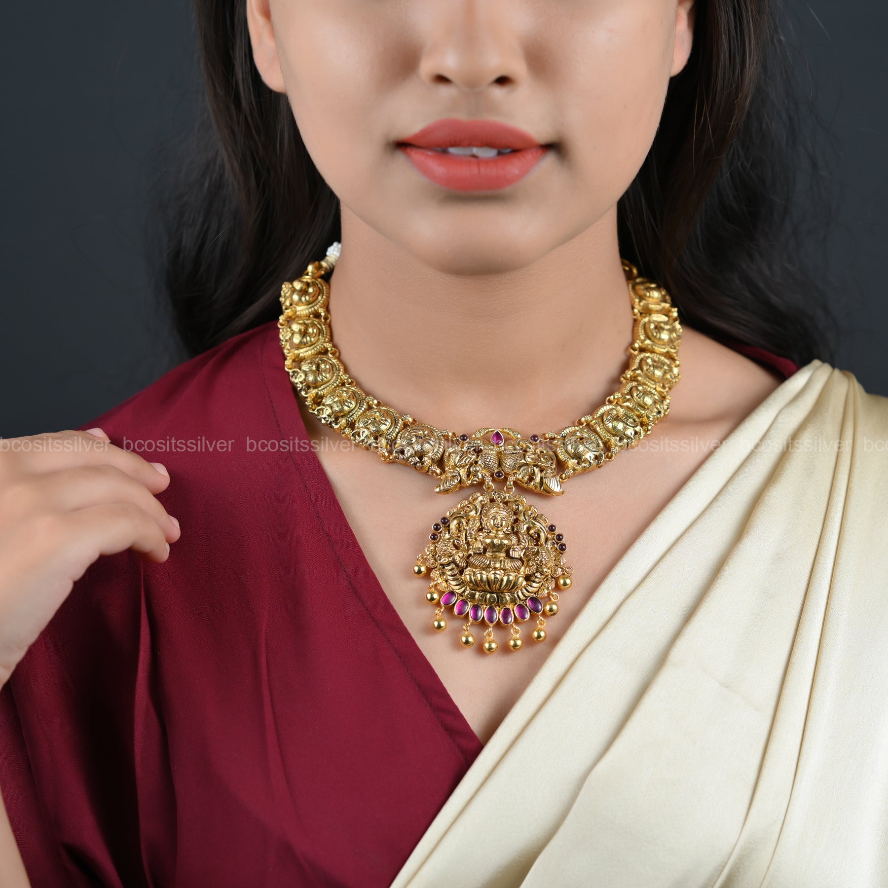 925 Silver Santripti Mahalakshmi Necklace - 6570