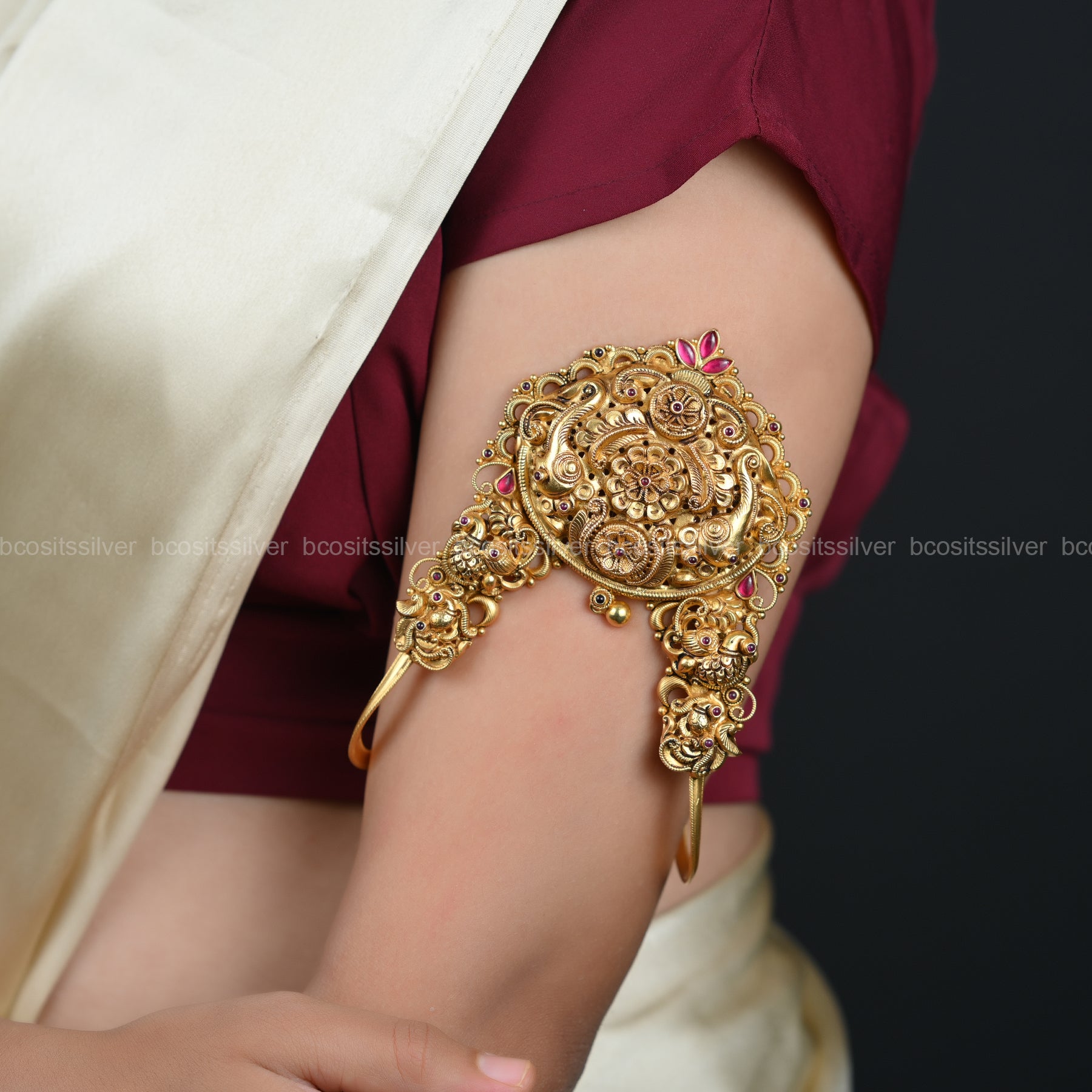 925 Silver Gold Plated Vanki - 6549