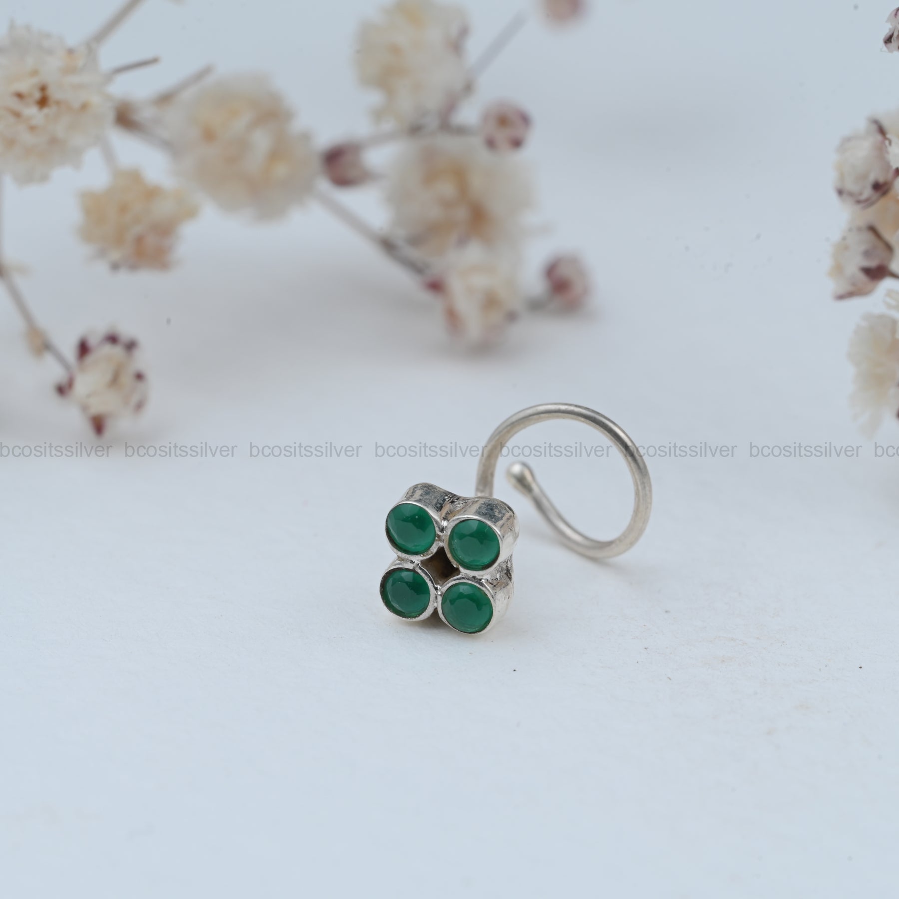 Silver Square shaped Nosepin - 5482