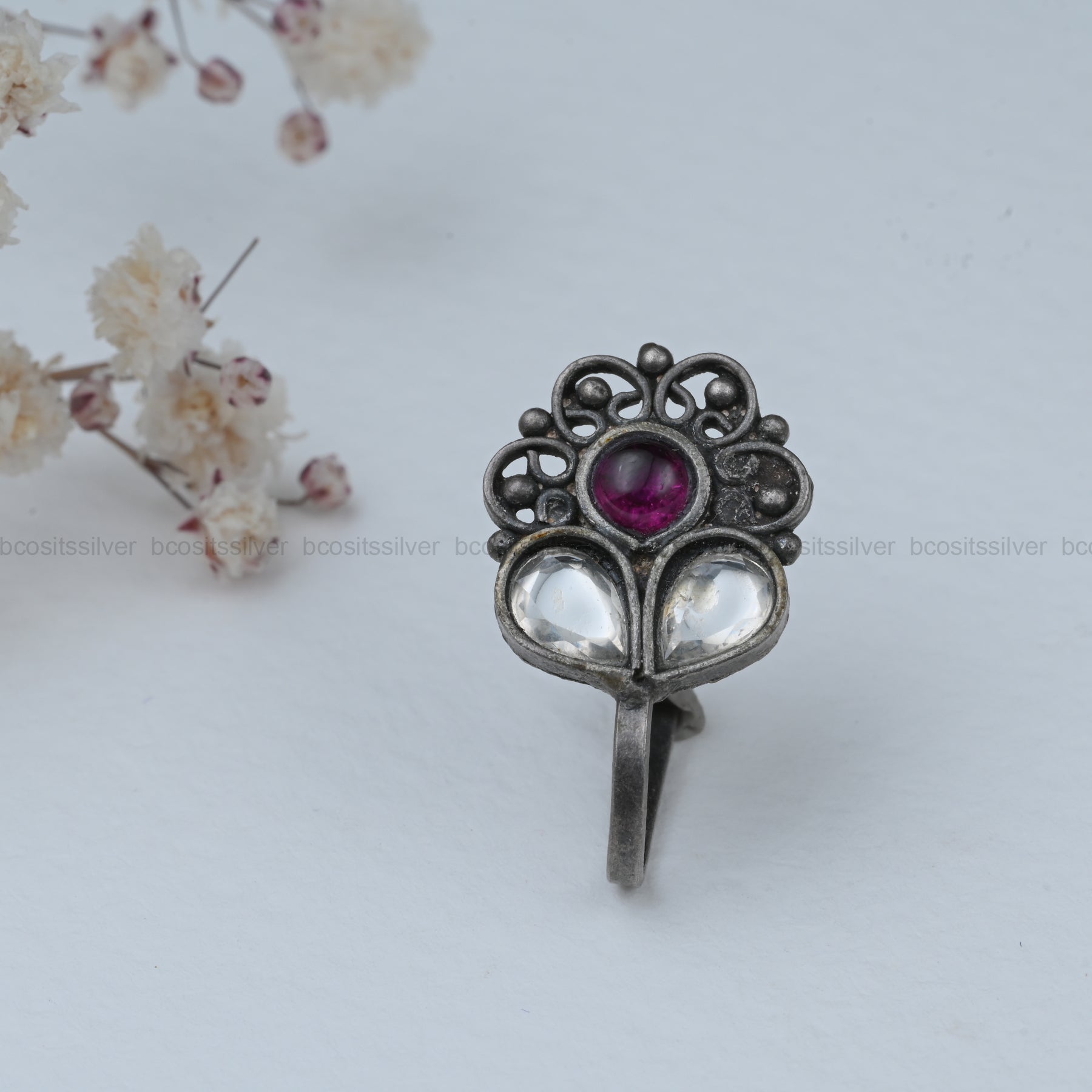 Silver Nose pin Clip - 0854