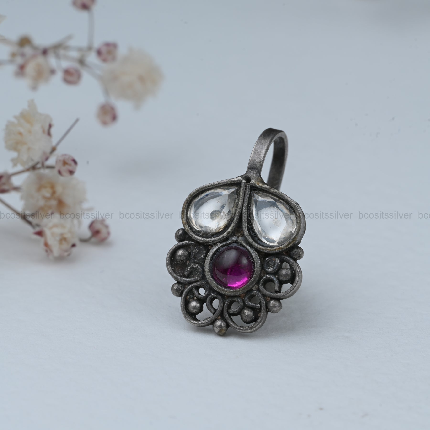 Silver Nose pin Clip - 0854